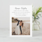 Invitation Code QR minimal tout en un Mariage (Debout devant)