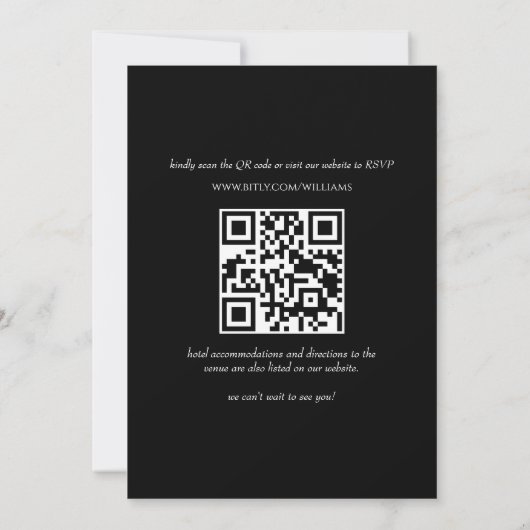 Invitation Code QR minimal tout en un Mariage (Dos)