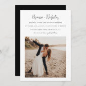 Invitation Code QR minimal tout en un Mariage (Devant / Derrière)