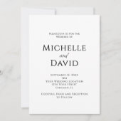 Invitation Code QR minimaliste moderne Mariage simple (Devant)