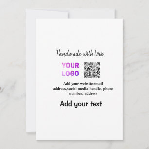 Invitation Code QR minimaliste simple ajouter un logo nom de