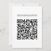 Invitation Code QR minimum classique noir blanc 2024 Mariage (Dos)