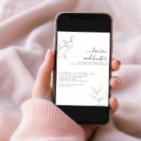 Code QR moderne Emerald Green Botanical Mariage