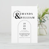 Invitation Code QR moderne minimal Mariage simple (Debout devant)