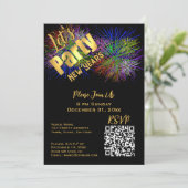 Invitation Code QR moderne tendance e-vite New Year's Party (Debout devant)