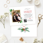 Invitation Code QR moderne Vacances d'hiver Mariage photo