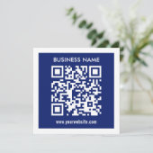 Invitation Code QR modifiable (généré instantanément) | bleu  (Debout devant)