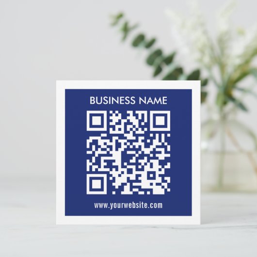 Invitation Code QR modifiable (généré instantanément) | bleu (Debout devant)