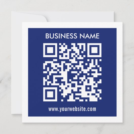 Invitation Code QR modifiable (généré instantanément) | bleu (Devant)