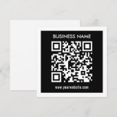 Invitation Code QR modifiable (généré instantanément) | Noir (Devant / Derrière)