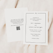 Invitation Code QR Monogramme Éternel Mariage Moderne