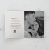Invitation Code QR neutre propre Mariage élégant (Intérieur)