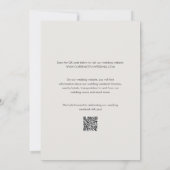 Invitation Code QR neutre propre Mariage élégant (Dos)