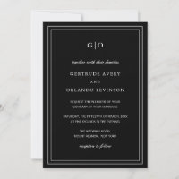 Code QR noir classique Mariage élégant