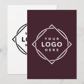 Invitation Code QR noir élégant et élégant (Devant / Derrière)