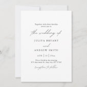 Invitation Code QR noir et blanc avec mariage photo (Devant)