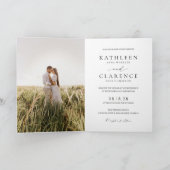Invitation Code QR noir et blanc classique Élégant mariage (Intérieur)