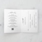 Invitation Code QR noir et blanc classique Élégant mariage (Intérieur)