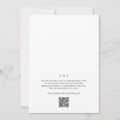 Invitation Code QR noir et blanc classique Mariage élégant (Dos)