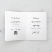 Invitation Code QR noir et blanc classique Mariage intemporel (Intérieur)