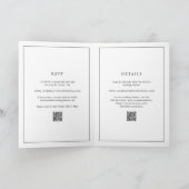 Invitation Code QR noir et blanc intemporel Élégant Mariage (Intérieur)