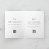 Invitation Code QR noir et blanc intemporel Mariage élégant (Intérieur)