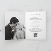 Invitation Code QR noir et blanc intemporel Mariage moderne (Intérieur)