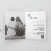 Invitation Code QR noir et blanc minimal Mariage moderne (Intérieur)