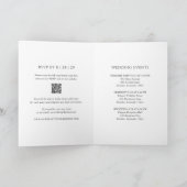 Invitation Code QR noir et blanc moderne et épuré Mariage (Intérieur)