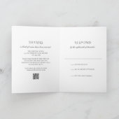 Invitation Code QR noir et blanc moderne Mariage classique (Intérieur)