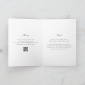 Invitation Code QR noir et blanc propre Mariage élégant (Intérieur)