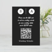 Invitation Code QR noir et blanc, simple et chic (Debout devant)