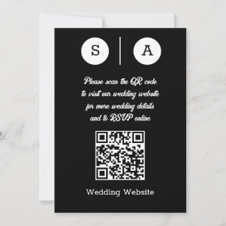 Invitation Code QR noir et blanc, simple et chic