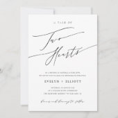 Invitation Code QR Noir Et Blanc Simple Tout En Un Mariage (Devant)