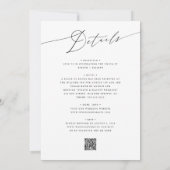 Invitation Code QR Noir Et Blanc Simple Tout En Un Mariage (Dos)