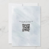 Invitation Code QR Océan Crabe Bleu Simple Aquarelle Annivers (Dos)