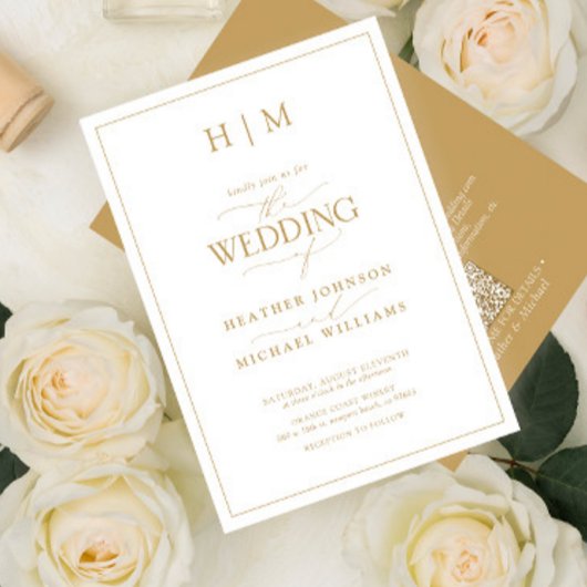 Invitation Code QR officiel Mariage de calligraphie de monogr