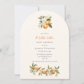 Invitation Code QR Orange Blossom Baby shower Arch Design (Devant)