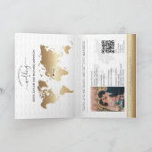 Invitation Code QR Passeport Destination Mariage Gold Marine (Intérieur)