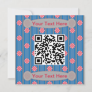 Invitation Code QR Peppermint Amusant et Élégant