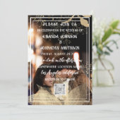 Invitation Code QR personnalisé avec photo Monogramme Noir Bl (Debout devant)