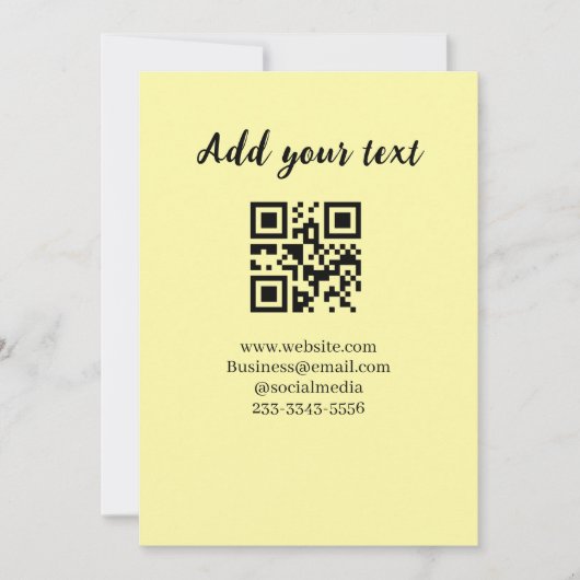 Invitation code QR personnalisé simple ajoutez votre nom text (Devant)