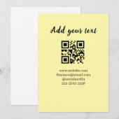 Invitation code QR personnalisé simple ajoutez votre nom text (Devant / Derrière)