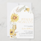 Invitation Code QR - Pétales et Fête des mariées de tournesol (Devant)