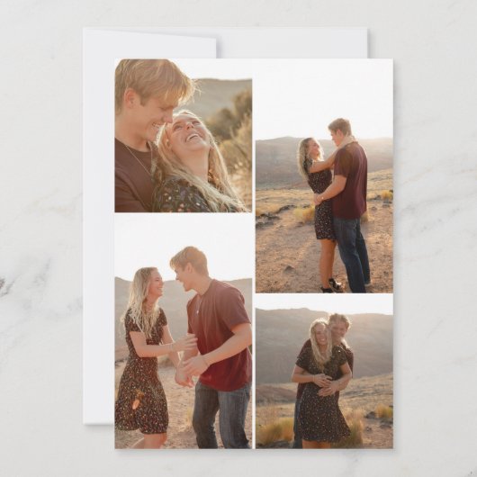 Invitation Code QR Photo Calligraphie Mariage élégant (Dos)