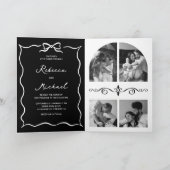 Invitation Code QR Photo Mariage Arc Blanc Dessiné à la Main (Intérieur)