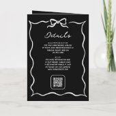 Invitation Code QR Photo Mariage Arc Blanc Dessiné à la Main (Dos)