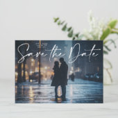 Invitation Code QR photo modifiable - Modern Save the Date Ca (Debout devant)