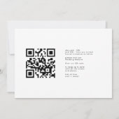 Invitation Code QR photo modifiable - Modern Save the Date Ca (Dos)