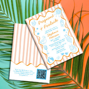 Invitation Code QR pour Baby Shower de Grossesse au Bord de l